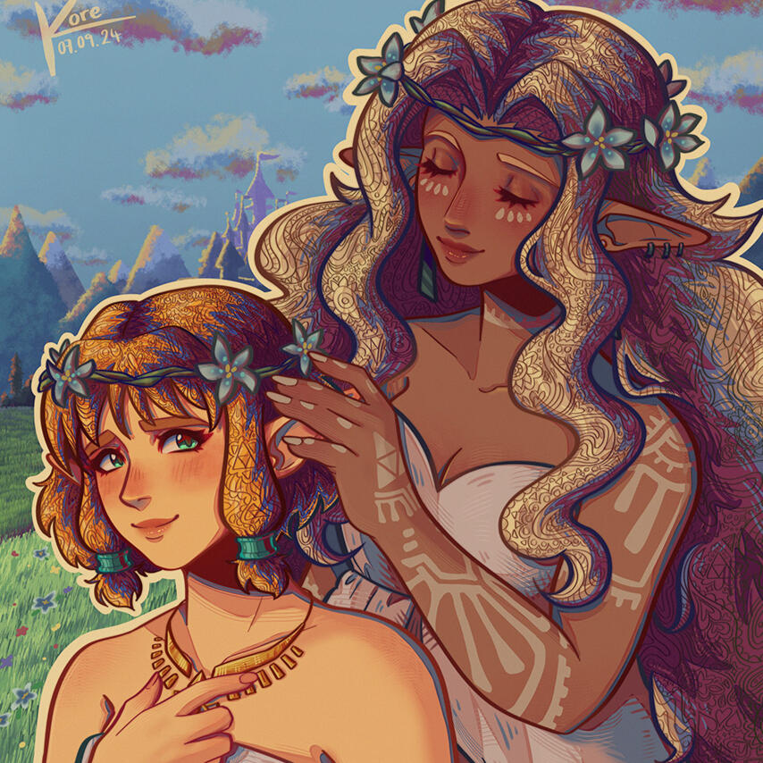 "Zelda & Sonia" - TLOZ TOTK Fanart